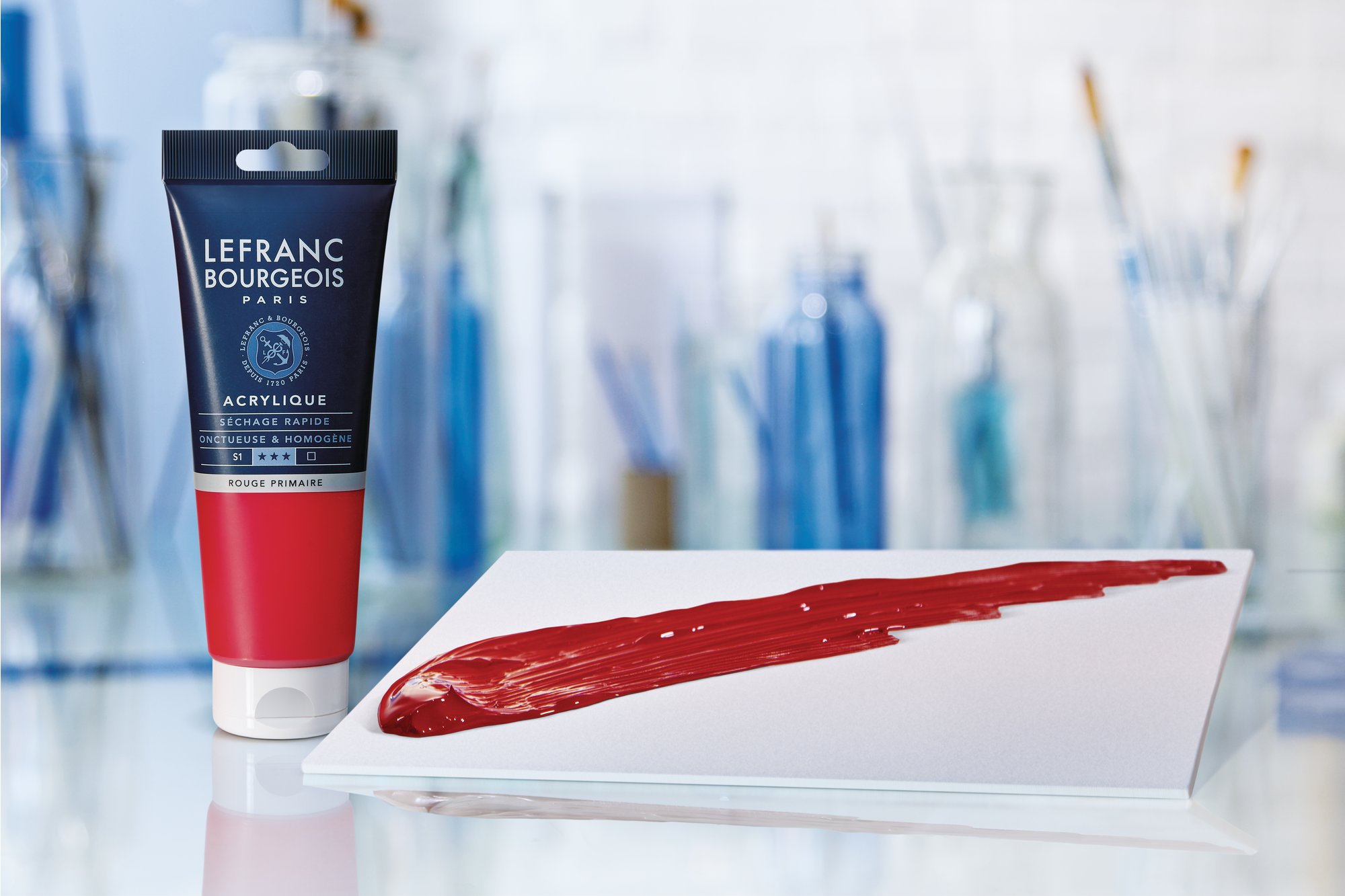 LB FINE ARCYLIC 200ML TUBE PRIMARY RED TEXTURE BUTTERY